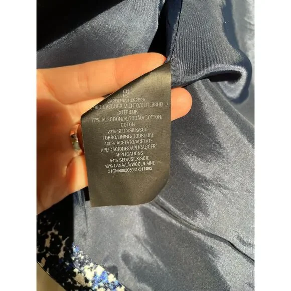 Carolina Herrera Navy and White Jacket - Size 4 - Picture 5 of 5